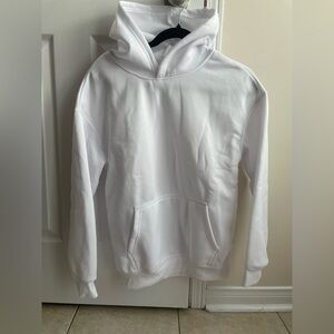 BNWOT White Hoodie with Front Pocket